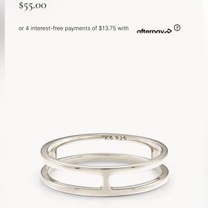 Bennett Double Band Ring in Sterling Silver